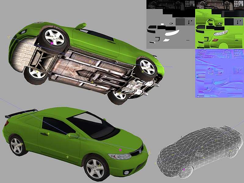 done car model to use with TGEA full texture set diffusenormals 